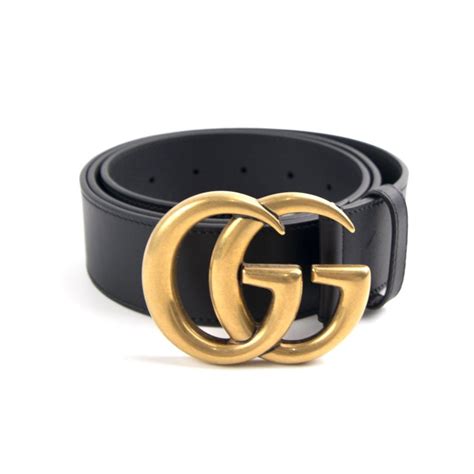 gucci black belt gold buckle